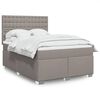 vidaXL &Kappa;&rho;&epsilon;&beta;ά&tau;&iota; Boxspring &mu;&epsilon; &Sigma;&tau;&rho;ώ&mu;&alpha; Taupe 140x200 &epsilon;&kappa;. &Upsilon;&phi;&alpha;&sigma;&mu;ά&tau;&iota;&nu;&omicron;