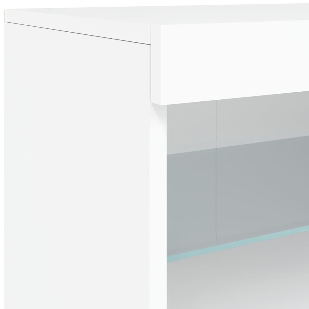 vidaXL Μπουφές με Φώτα LED Λευκός 283 x 37 x 67 εκ.