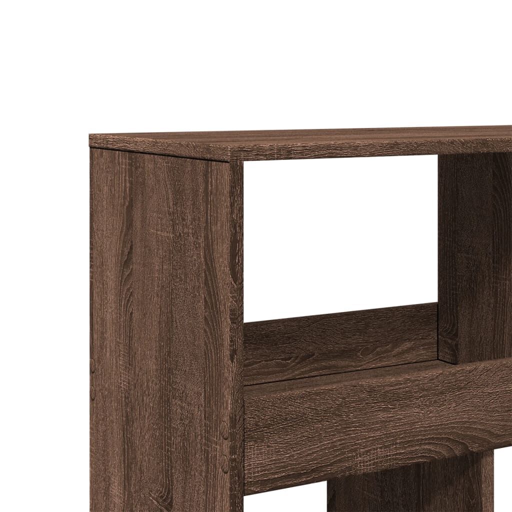 vidaXL Βιβλιοθήκη Καφέ Δρυς 100x33x125,5 εκ. από Επεξεργασμένο Ξύλο