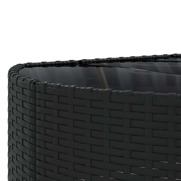 vidaXL Σαλόνι Κήπου Σετ 10 Τεμαχίων Μαύρο Συνθετικό Ρατάν με Μαξιλάρια