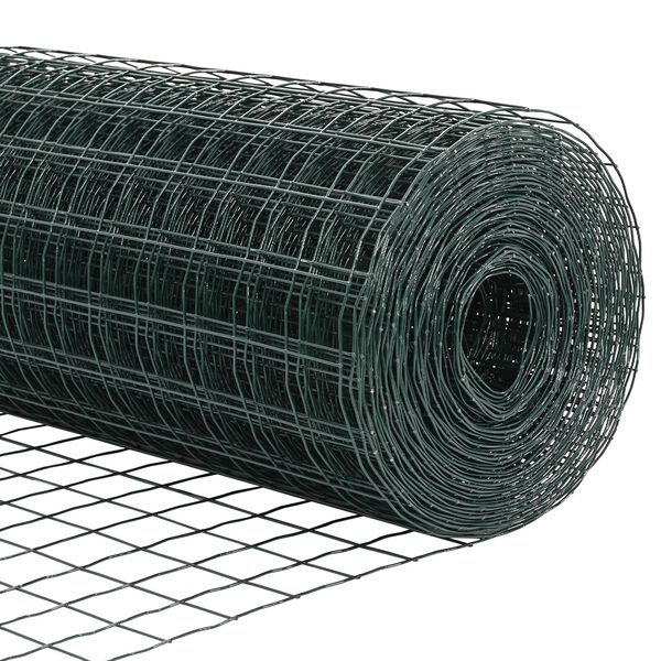 vidaXL Φράχτης με Στήλες. Πράσινο 0.8 x 25 m Ατσάλι