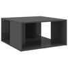 vidaXL Τραπεζάκια Σαλονιού 4 τεμ. Γυαλ. Γκρι 33x33x33 εκ. Επεξ. Ξύλο