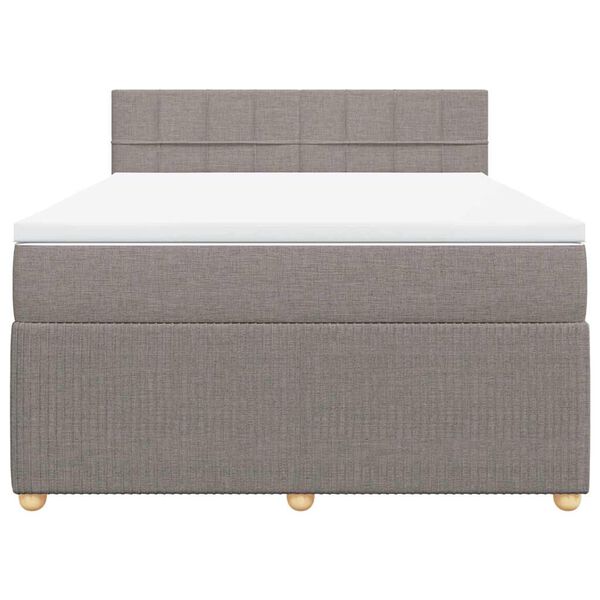 vidaXL &Kappa;&rho;&epsilon;&beta;ά&tau;&iota; Boxspring &mu;&epsilon; &Sigma;&tau;&rho;ώ&mu;&alpha; Taupe 160x200 &epsilon;&kappa;. &Upsilon;&phi;&alpha;&sigma;&mu;ά&tau;&iota;&nu;&omicron;