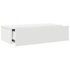 vidaXL Ράφι τοίχου με συρτάρια Λευκό 60x26,5x15 cm Κατασκευασμένο ξύλο