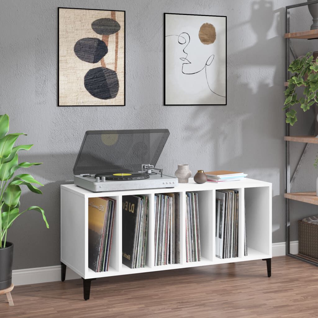 vidaXL Δισκοθήκη Καφέ Δρυς 100 x 38 x 48 εκ. από Επεξεργασμένο Ξύλο