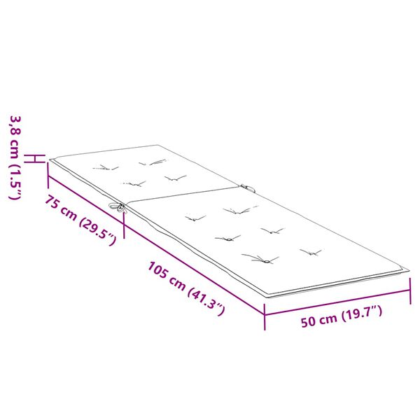 vidaXL Μαξιλάρι Σεζλόνγκ Γκρι Καρό (75+105) x 50 x 4 εκ.