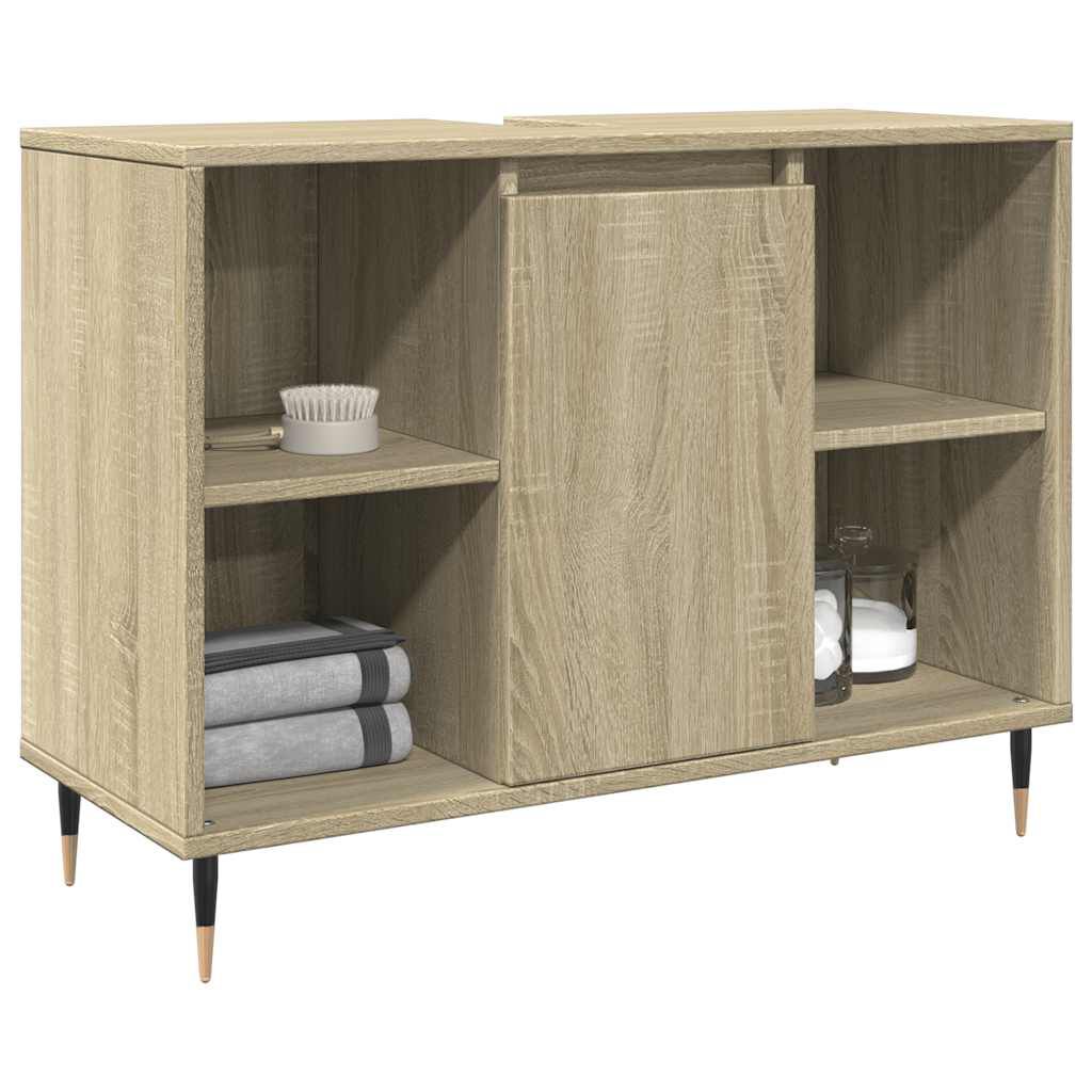 vidaXL Ντουλάπι Μπάνιου Sonoma Δρυς 80 x 33 x 60 εκ. από Επεξεργ. Ξύλο