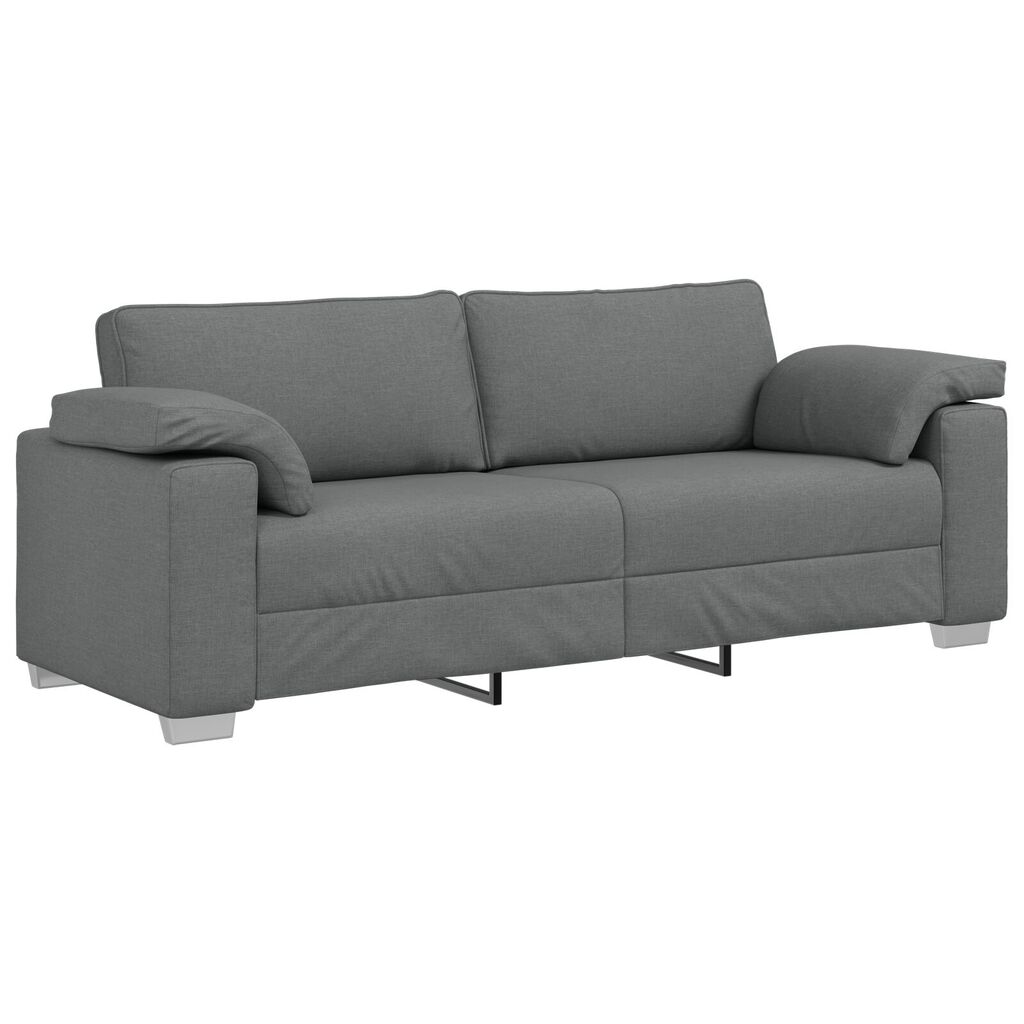 vidaXL Καναπές Τριών Θέσεων Σκούρο Γκρι 178 cm Υφάσματος
