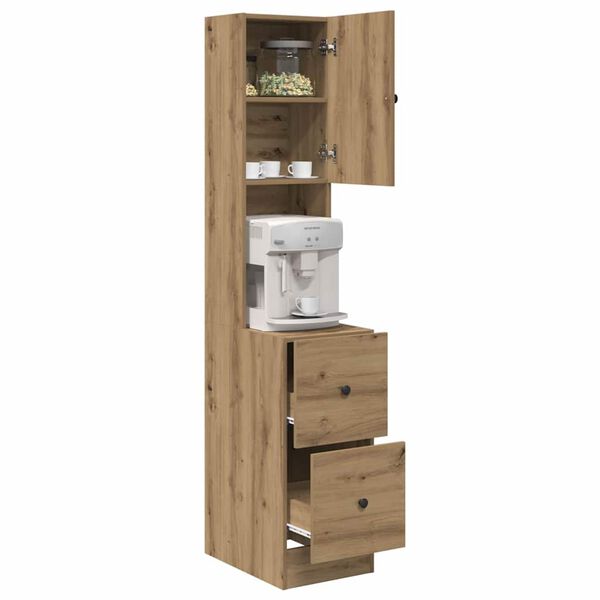 vidaXL &Pi;&lambda;&alpha;ϊ&nu;ό&sigmaf; &pi;ά&gamma;&kappa;&omicron;&sigmaf; &kappa;&omicron;&upsilon;&zeta;ί&nu;&alpha;&sigmaf; &mu;&epsilon; &rho;ά&phi;&iota; Artisan Oak 32 x 50 x 180 &epsilon;&kappa;.