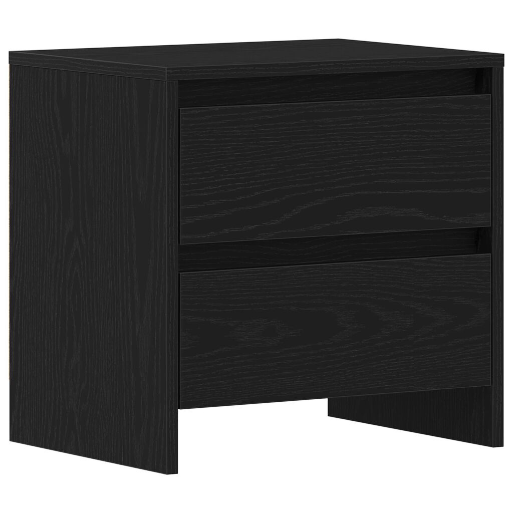 vidaXL Κομοδίνο Μαύρη Δρυς 45x34x44,5 εκ. Κατασκευασμένο Ξύλο