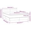 vidaXL &Kappa;&rho;&epsilon;&beta;ά&tau;&iota; Boxspring &mu;&epsilon; &Sigma;&tau;&rho;ώ&mu;&alpha; & LED Taupe 140x200 &epsilon;&kappa;. &Upsilon;&phi;&alpha;&sigma;&mu;ά&tau;&iota;&nu;&omicron;