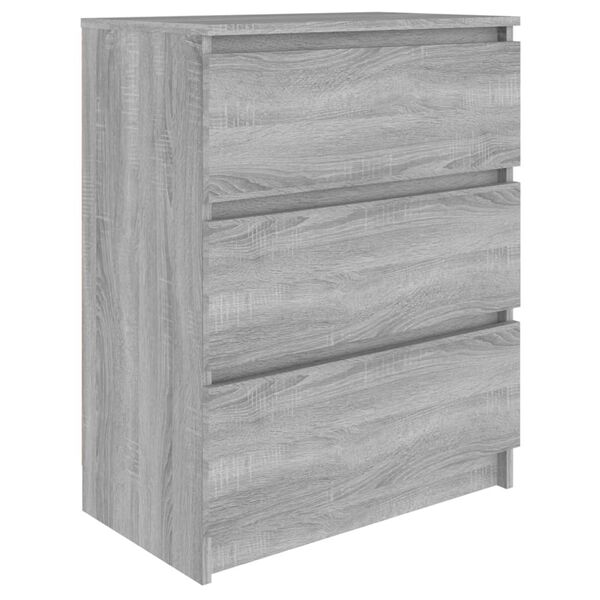 vidaXL Συρταριέρα Γκρι Sonoma 60 x 35 x 76 εκ. από Επεξεργασμένο Ξύλο