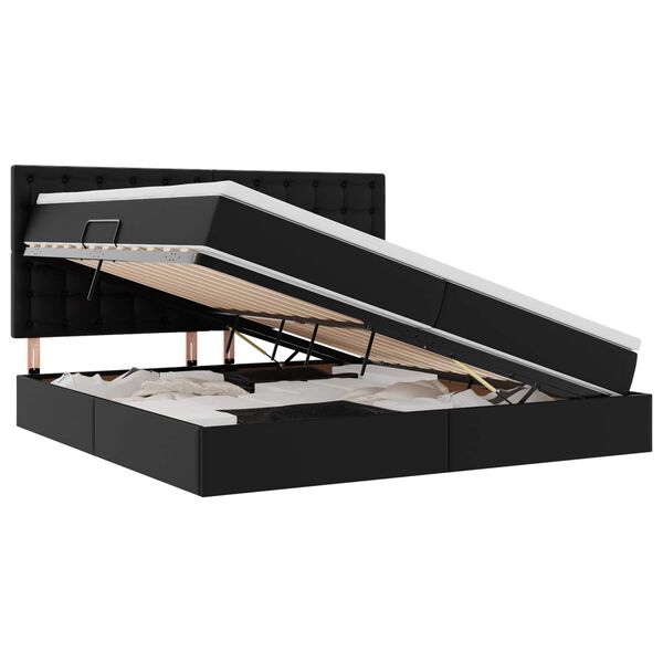 vidaXL &Kappa;&rho;&epsilon;&beta;ά&tau;&iota; &Alpha;&pi;&omicron;&theta;ή&kappa;&eta;&sigmaf; &mu;&epsilon; &sigma;&tau;&rho;ώ&mu;&alpha; &Mu;&alpha;ύ&rho;&omicron; 200 x 200 cm &Tau;&epsilon;&chi;&nu;&eta;&tau;ό &Delta;έ&rho;&mu;&alpha;