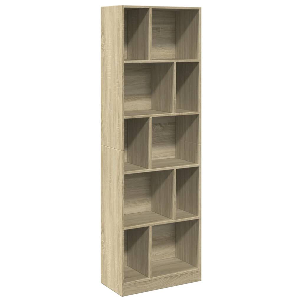 vidaXL Βιβλιοθήκη Sonoma Δρυς 57x28,5x174 εκ. από Επεξεργασμένο Ξύλο