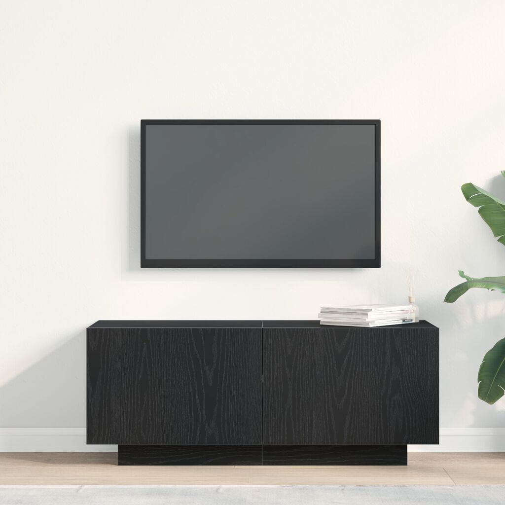 vidaXL Ντουλάπα τηλεόρασης Μαύρη Δρυς 100x35x40 εκ. από Ξύλο