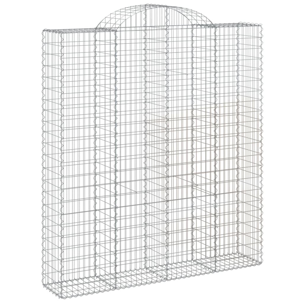 vidaXL Συρματοκιβώτια Τοξωτά 6 τεμ. 200x50x220/240 εκ. Γαλβαν. Ατσάλι