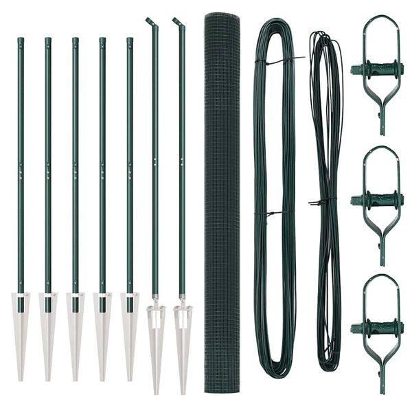 vidaXL Στύλος Περιφράξεων Πράσινο 10 x 1,6 μ (16 x 16 χιλιοστά πλέγμα)