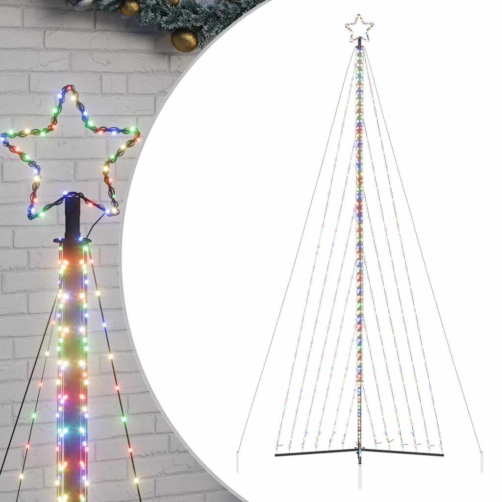 vidaXL Χριστουγεννιάτικο δέντρο LED 789 LED πολύχρωμα 476 εκ.