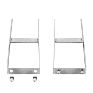 vidaXL Στηρίγματα Εδάφους Φράχτη 2 τεμ. για Φράχτη WPC 40 εκ. Ατσάλινα