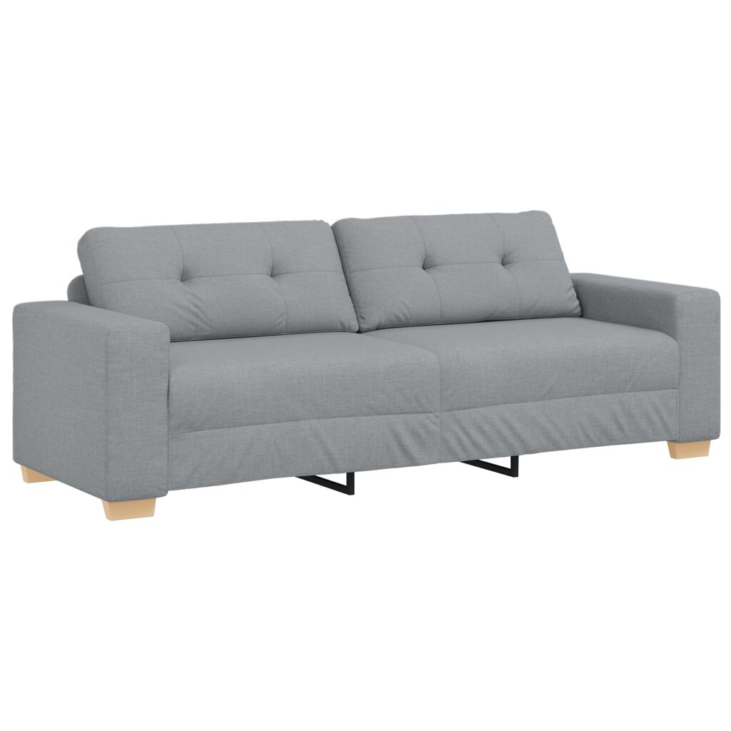 vidaXL Σετ Καναπέ με μαξιλάρι με μαξιλάρι 3 pcs Γκρι ύφασμα