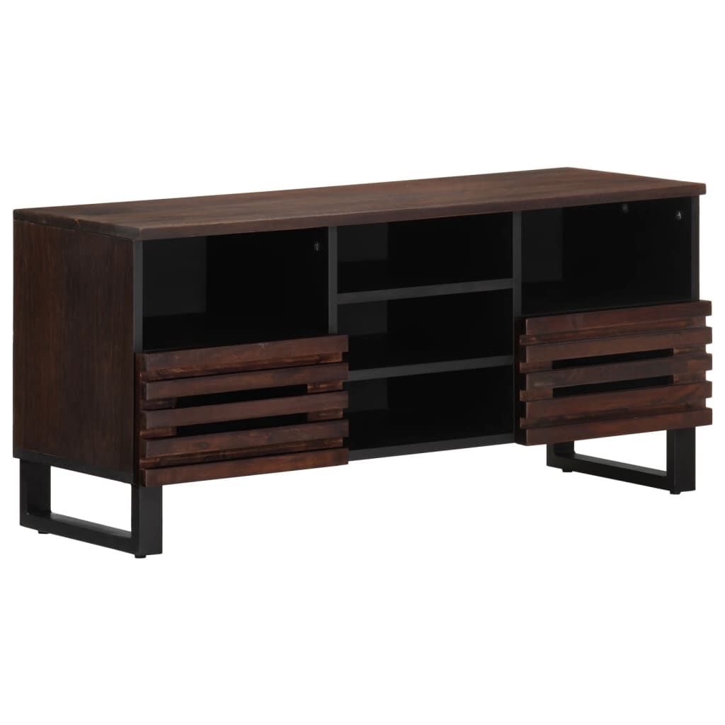 vidaXL Έπιπλο Τηλεόρασης Καφέ 100x34x46 εκ. Μασίφ Ξύλο Μάνγκο