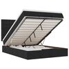 vidaXL &Omicron;&theta;&omega;&mu;&alpha;&nu;&iota;&kappa;ό &kappa;&rho;&epsilon;&beta;ά&tau;&iota; &mu;&epsilon; &sigma;&tau;&rho;ώ&mu;&alpha; & LEDs &Mu;&alpha;ύ&rho;&omicron; 140x190 cm Ύ&phi;&alpha;&sigma;&mu;&alpha;