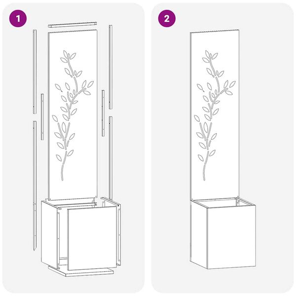 vidaXL Οθόνη Ιδιωτικότητας Κήπου Floral Λευκό 32 x 140 εκ.