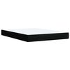 vidaXL Κρεβάτι Boxspring με Στρώμα Μαύρο 140x190 εκ. Υφασμάτινο