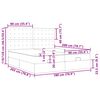 vidaXL Οθωμανικό Κρεβάτι με Στρώματα Γκρι 180x200cm Faux Leather