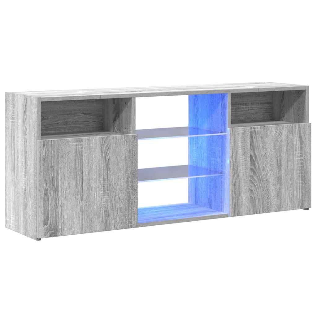 vidaXL Έπιπλο Τηλεόρασης με LED Γκρι Sonoma 120 x 30 x 50 εκ.