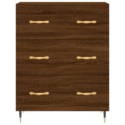 vidaXL Ντουλάπι Καφέ Δρυς 69,5 x 34 x 180 εκ. από Επεξεργασμένο Ξύλο