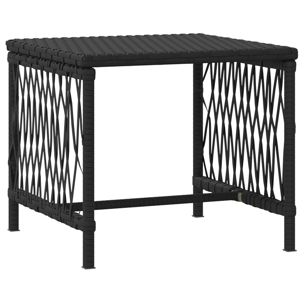 vidaXL Ξαπλώστρα 2 pcs Μαύρο 35 x 35 x 32 εκ. συνθετικό ρατάν