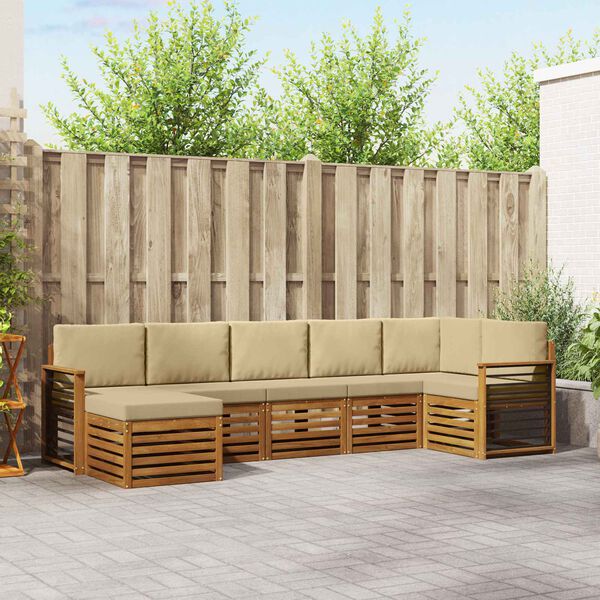 vidaXL &Sigma;&alpha;&lambda;&omicron;&nu;ά&kappa;&iota; &Gamma;&omega;&nu;&iota;&alpha;&kappa;&omicron;ύ &Kappa;&alpha;&nu;&alpha;&pi;έ &mu;&epsilon; &mu;&alpha;&xi;&iota;&lambda;ά&rho;&iota; 7 pcs &Phi;&upsilon;&sigma;&iota;&kappa;ό &kappa;&alpha;&iota; &Mu;&pi;&epsilon;&zeta;