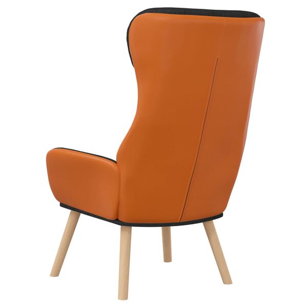 vidaXL Πολυθρόνα Relax Μαύρη από Ύφασμα και PVC