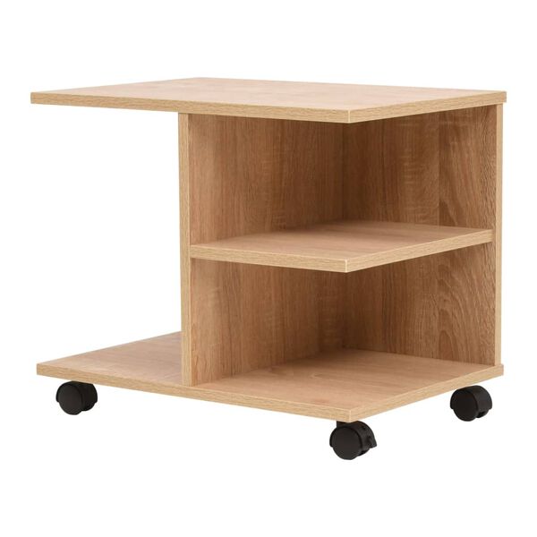 vidaXL Ραφιέρα με Ρόδες Χρώμα Δρυός 50 x 35 x 42 εκ.