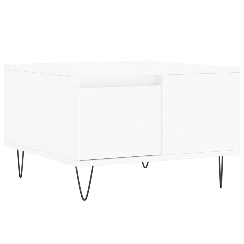 vidaXL Τραπεζάκι Σαλονιού Λευκό 55x55x36,5 εκ. από Επεξεργασμένο Ξύλο