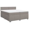 vidaXL &Kappa;&rho;&epsilon;&beta;ά&tau;&iota; Boxspring &mu;&epsilon; &Sigma;&tau;&rho;ώ&mu;&alpha; Taupe 200x200 &epsilon;&kappa;. &Upsilon;&phi;&alpha;&sigma;&mu;ά&tau;&iota;&nu;&omicron;