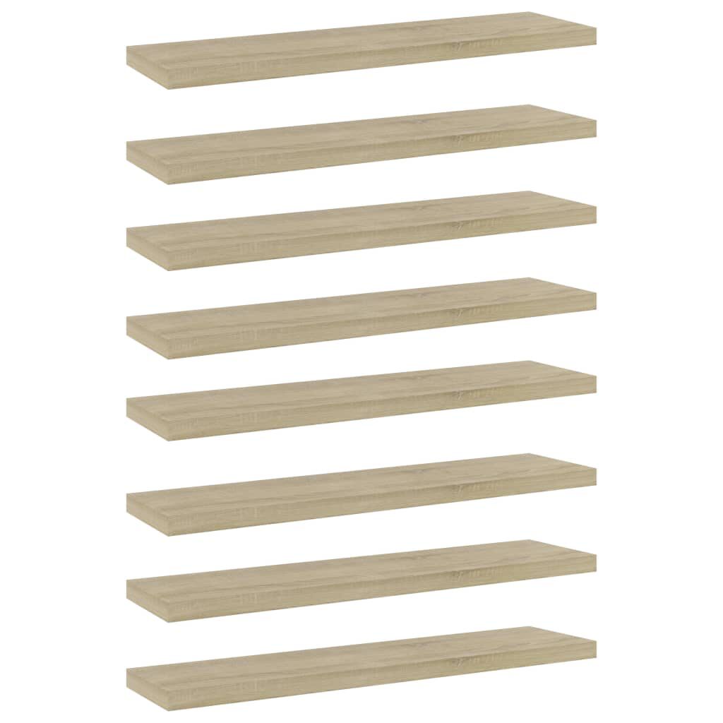 vidaXL Ράφια Βιβλιοθήκης 8 τεμ. Sonoma Δρυς 40x10x1,5 εκ. Μοριοσανίδα