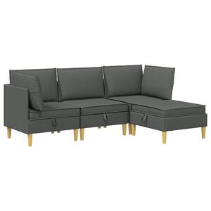vidaXL &Sigma;&epsilon;&tau; &Epsilon;&pi;ί&pi;&lambda;&omega;&nu; &Sigma;&alpha;&lambda;&omicron;&nu;&iota;&omicron;ύ &mu;&epsilon; &mu;&alpha;&xi;&iota;&lambda;ά&rho;&iota; 4 pcs &Sigma;&kappa;&omicron;ύ&rho;&omicron; &Gamma;&kappa;&rho;&iota; Ύ&phi;&alpha;&sigma;&mu;&alpha;
