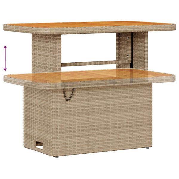 vidaXL Σετ Καναπέ Κήπου 9 pcs Μπεζ 90 x 55 x 71 cm συνθετικό ρατάν