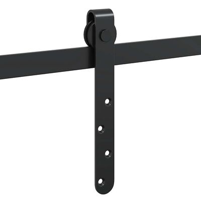vidaXL Κιτ συρόμενης πόρτας γραφείου 213 cm από ανθρακούχο χάλυβα
