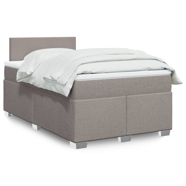vidaXL &Kappa;&rho;&epsilon;&beta;ά&tau;&iota; Boxspring &mu;&epsilon; &Sigma;&tau;&rho;ώ&mu;&alpha; Taupe 120x190 &epsilon;&kappa;. &Upsilon;&phi;&alpha;&sigma;&mu;ά&tau;&iota;&nu;&omicron;