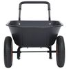 vidaXL Καρότσι Κήπου Μαύρο και Πορτοκαλί 78 L 100 kg