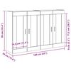 vidaXL Ντουλάπα τοίχου Επιτοίχιο 2 pcs artisan δρυς 160 x 34 x 90 εκ