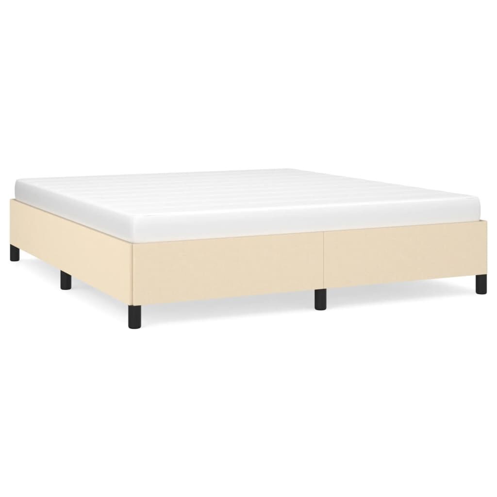 vidaXL Σκελετός Κρεβατιού Χωρίς Στρώμα Κρεμ 180x200 εκ. Υφασμάτινο