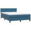 vidaXL &Kappa;&rho;&epsilon;&beta;ά&tau;&iota; Boxspring &mu;&epsilon; &Sigma;&tau;&rho;ώ&mu;&alpha; & LED &sigma;&kappa;&omicron;ύ&rho;&omicron; &mu;&pi;&lambda;&epsilon; 160x220 cm &Beta;&epsilon;&lambda;&omicron;ύ&delta;&iota;&nu;&omicron;