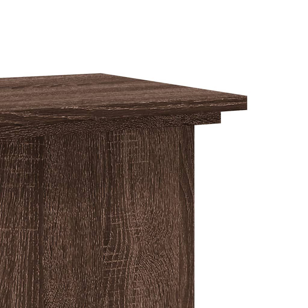vidaXL Βάσεις Φυτών Καφέ Δρυς 33x33x100 εκ. Επεξεργασμένο Ξύλο