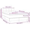 vidaXL &Kappa;&rho;&epsilon;&beta;ά&tau;&iota; Boxspring &mu;&epsilon; &Sigma;&tau;&rho;ώ&mu;&alpha; & LED &Alpha;&nu;.&Gamma;&kappa;&rho;&iota; 120x190&epsilon;&kappa;. &Beta;&epsilon;&lambda;&omicron;ύ&delta;&iota;&nu;&omicron;