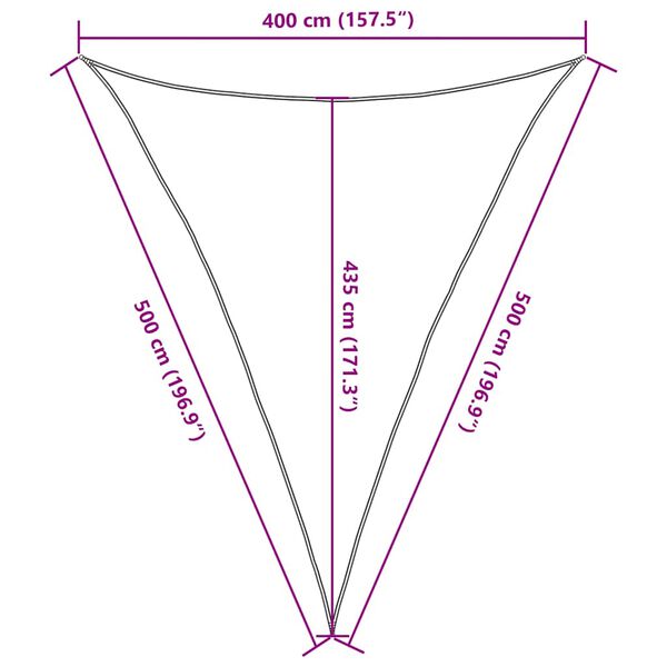 vidaXL Πανί Σκίασης Πορτοκαλί 4 x 5 x 5 μ. από HDPE 160 γρ./μ²
