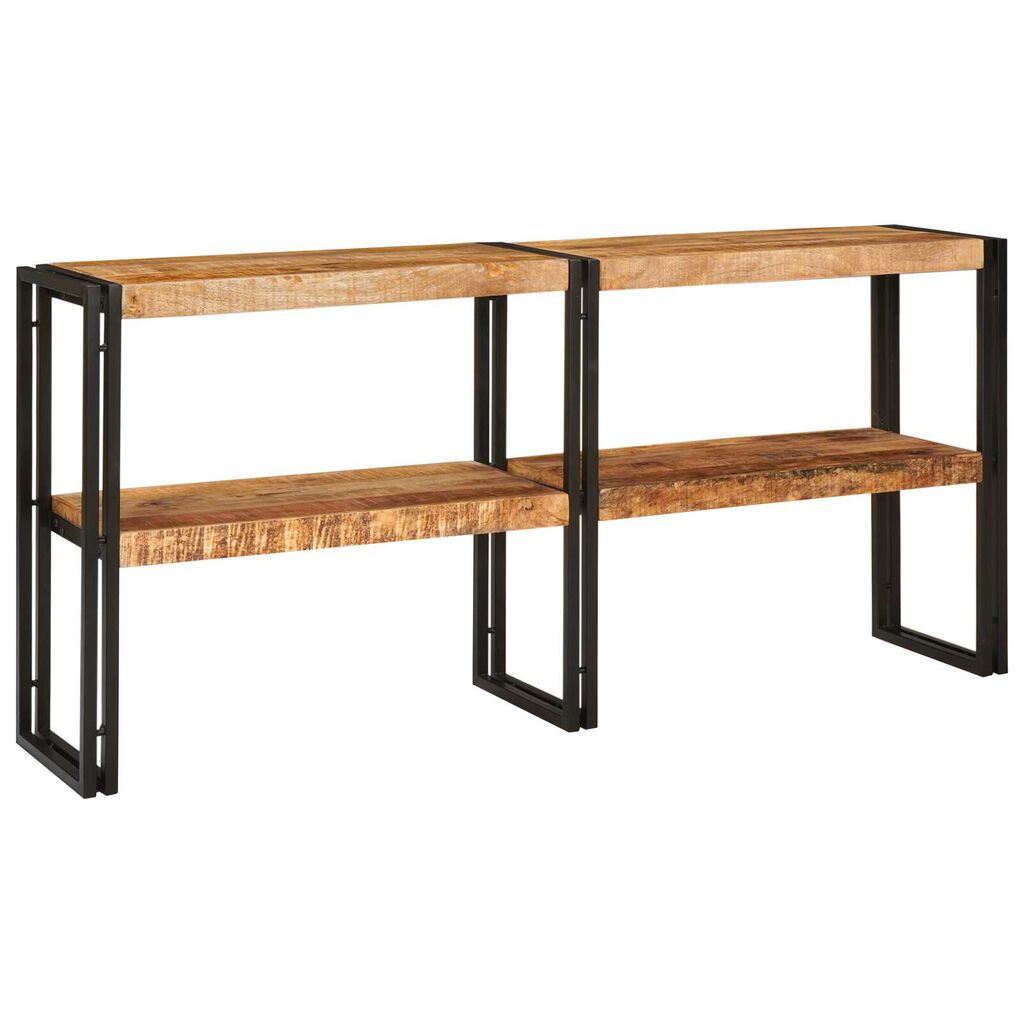 vidaXL Τραπέζι Κονσόλας 160x33x75 εκ Μασίφ Τραχύ Ξύλο Μάνγκο